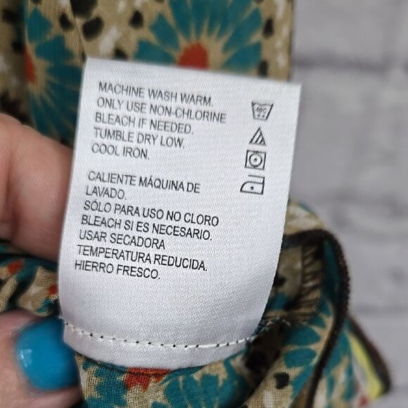 Patrons of Peace Boho Hippie Ruffle Flyaway Blouse Chiffon Strappy Tank Top - Picture 7 of 8